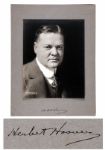 Pristine Herbert Hoover Signed Photo