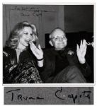 Truman Capote Signed and Inscribed Photograph -- Photo Depicts the Famous Author Smiling Widely