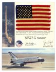 Space-Flown Flag From The STS-2 Mission -- Flown Aboard Space Shuttle Columbia When the Spacecraft Broke the Record for Number of Space Flights