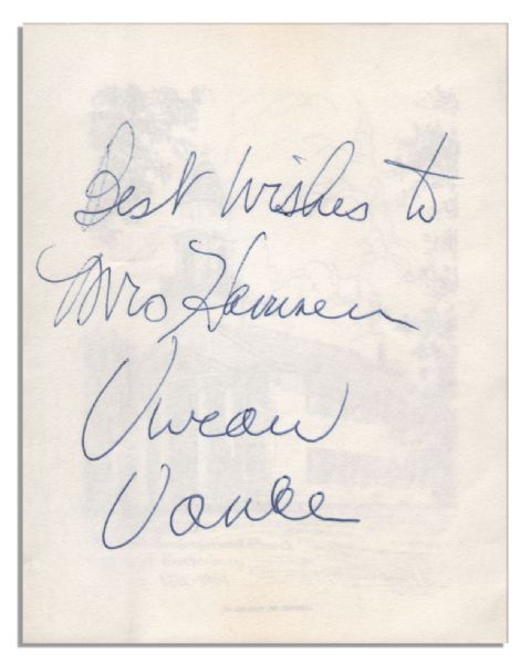 ''I Love Lucy'' Star Vivian Vance Signed Card
