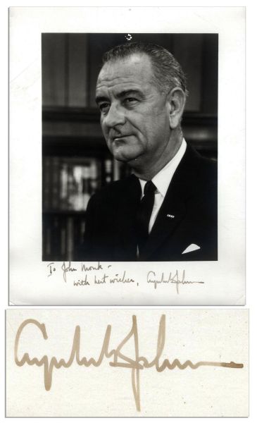 Lyndon B. Johnson Signed 8'' x 10'' Photo