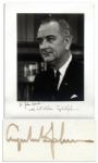Lyndon B. Johnson Signed 8 x 10 Photo