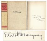 Ernest Hemingway For Whom The Bell Tolls First Edition, First Printing -- Signed by Hemingway