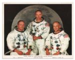 Apollo 11 Crew-Signed 10 x 8 NASA Photo -- Neil Armstrong, Michael Collins & Buzz Aldrin -- With PSA/DNA COA