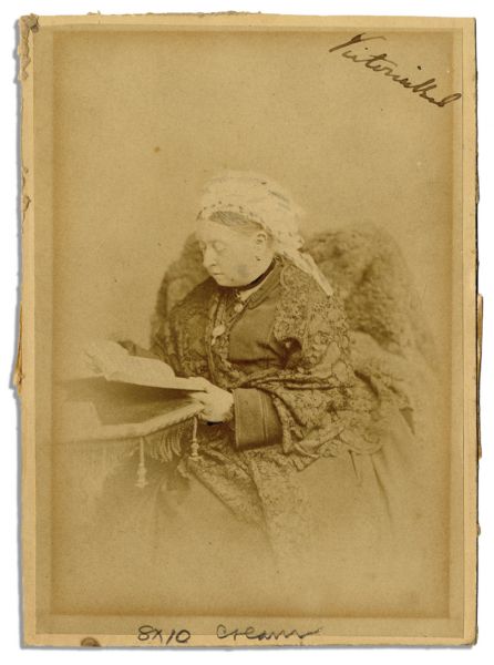 Queen Victoria Cabinet Card Photo Signed