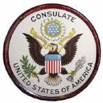 Official U.S. Consulate Sign Circa Early 1900s -- Scarce