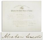 Abraham Lincoln 1864 Document Signed as President -- With a Beautiful, Full Signature
