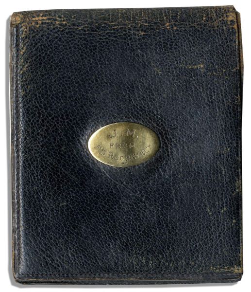 Franklin D. Roosevelt Christmas Gift to Majority Leader John McCormack -- Elegant Wallet Inscribed ''J.M. From F.D. Roosevelt''