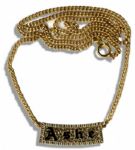 Gold Necklace Personally Worn by One of the Worlds Greatest Tennis Players of All Time, Arthur Ashe