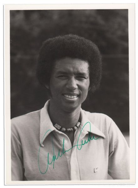 Arthur Ashe Signed Photo