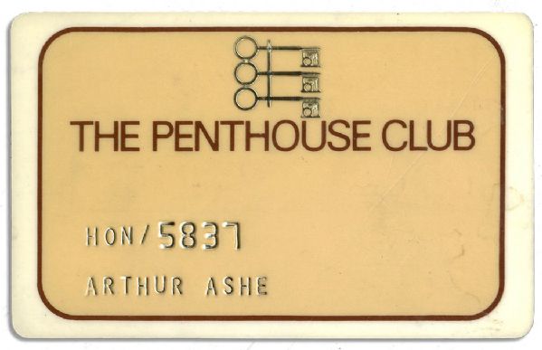 Arthur Ashe Penthouse Club Card