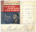 Martin Luther King Strive Toward Freedom Signed -- With His Autograph Inscription to His Ally, Senator Paul H. Douglas From Illinois, ...for the cause of freedom and human dignity...