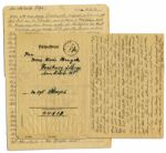 Josef Mengele 1942 Autograph Letter Signed -- ...So tender, lovely, graceful, beautiful, good and pure, and...not really masculine...after the war, we can indulge again in this world...