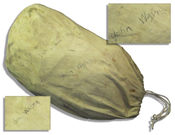 John Wayne's Personally Owned U.S. Army Duffel Bag From the Hit 1968 Film He Directed and Starred In, ''The Green Berets''
