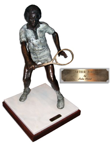 Unique Sculpture of Arthur Ashe by Bronze Sculpture Artist John Petek