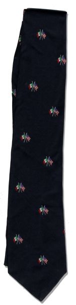 Arthur Ashe's Own U.S.-Italy Davis Cup Silk Neck-Tie 