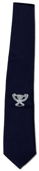 Davis Cup Neck-Tie Issued to Former USTA President Marvin Richmond -- From Arthur Ashe's Personal Collection