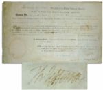 Thomas Jefferson 1806 Document Signed as President -- Countersigned by James Madison