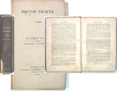 1863 U.S. Edition of ''Dr. Thorne'' a Novel by Anthony Trollope -- Good