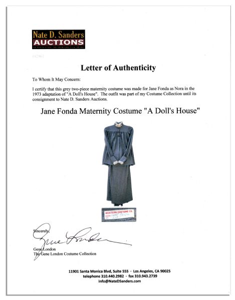 Jane Fonda Padded Maternity Costume From ''A Doll's House''