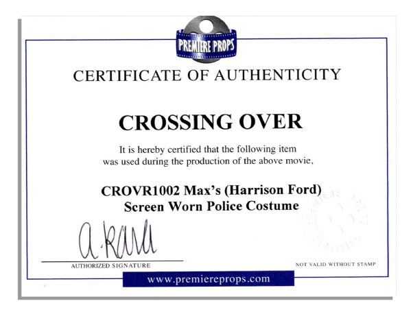 Harrison Ford Screen-Worn Jacket & Pants From 2009 Drama ''Crossing Over''