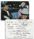 JFK Assassination Collection Featuring Two Pieces of Bloodstained Leather From The Dallas Limousine -- Provenance From White House Official Who Removed Them