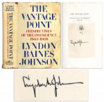 Lyndon B. Johnson First Edition Signed Memoir The Vantage Point