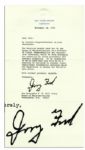 After Losing the 1976 Election, President Gerald Ford Congratulates a Fellow Republican on His Win -- ...The American people need you in the House of Representatives...