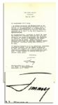 Jimmy Carter 1977 Typed Letter Signed as President -- ...If wasteful spending is to be curtailed...Congress will have to assist me in eliminating needless and counterproductive projects...