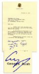 George H.W. Bush Letter Signed as Vice President Regarding the 1982 Mid-Term Election -- With Additional Autograph Note No opponent - thats the way to do it!