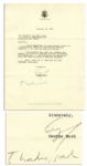 George H.W. Bush Letter Signed & Autograph Note as Vice President -- ...The Fund will achieve its goal of electing more Republicans in 1986 and making the Republican Party the majority...