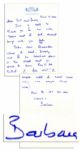 Barbara Bush Autograph Letter Signed on Vice Presidential Stationery -- ...look for the homeliest person in the crowd...I fake a lot!!...