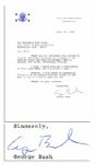 George H.W. Bush Typed Letter Signed as Vice President -- ...I wish I could give you a firm answer on this right away, but Im afraid I cant...