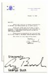 George H.W. Bush Typed Letter Signed as Vice President -- I look forward to working with you when the 100th Congress convenes...