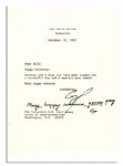 As President, George H.W. Bush Sends Birthday Wishes Via a Typed Letter Signed With an Additional Autograph Note Signed