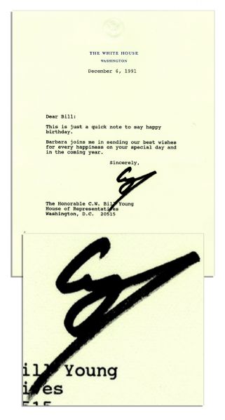 Birthday Greetings From President George H.W. Bush