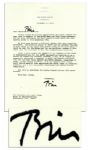 Bill Clinton Typed Letter Signed as President on the Political Juggernaut of His First Term -- ...I do not believe that either party should benefit from exploiting the NAFTA issue...