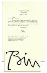 Bill Clinton Typed Letter Signed as President to Bill Young Concerning His Wifes Surgery -- ...Our thoughts are with you and your family during this time... 