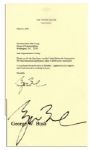 George W. Bush Typed Letter Signed as President -- March 2001 -- ...It is an honor for me to serve as President...