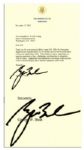 Exceptional Letter Signed by George W. Bush as President -- ...These funds are vital in supporting...operations in Iraq, Afghanistan, and elsewhere in Americas War on Terror...