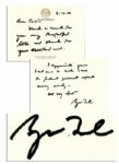 George W. Bush Autograph Letter Signed in 2000, Campaigning for President -- ...I appreciate your hard work to make sure the federal government spends money wisely...