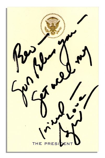George W. Bush Autograph Note Signed as President -- ...God Bless You...Love, George