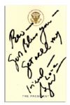 George W. Bush Autograph Note Signed as President -- ...God Bless You...Love, George