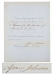 Andrew Johnson 1868 Pardon Signed as President -- With Bold, Clear Signature
