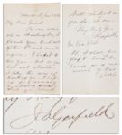 James Garfield Autograph Letter Signed -- ...revival of the interesting scenes of which you speak... -- 24 June 1880