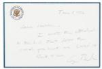 Vice President George H.W. Bush Autograph Note Signed -- ...I wrote the attached to the kid that drew the card you sent me. Loved it...