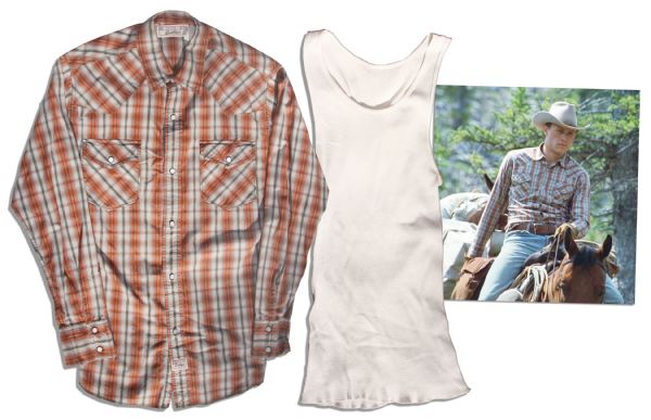Heath Ledger Plaid Shirt & Undershirt From Brokeback Mountain -- With a COA From Focus Features
