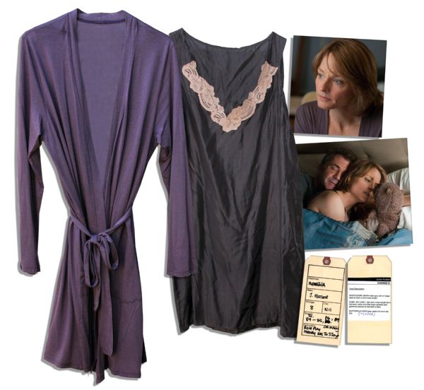 Jodie Foster Screen-Worn Silk Nightgown & Robe From Her Directorial Endeavor ''The Beaver''