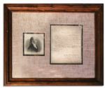 Aaron Burr 1827 Autograph Document Signed -- Regarding the Well-Known Eden Family Financial Case to Which Burr Served Counsel