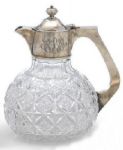 Milton Berle Silver & Cut Glass Pitcher